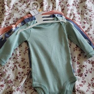 NWT carters long sleeve onesies 12 months